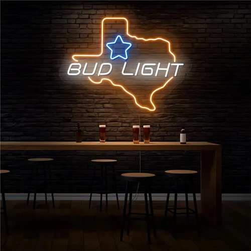 Old West Bud Light Neon Sign - Custom Banners Now
