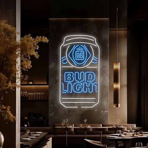 In Can Bud Light Neon Sign - Custom Banners Now