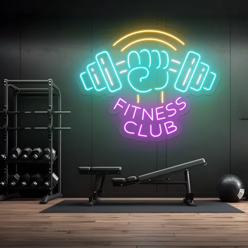 Barbell Neon Signs - Custom Banners Now