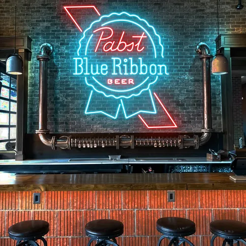 Pabst Blue Ribbon Neon Sign - Custom Banners Now