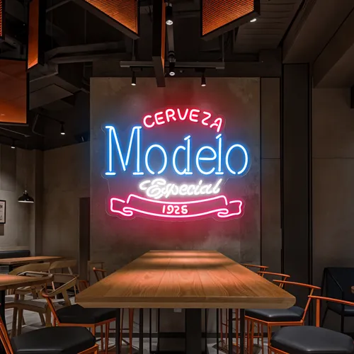 Modelo Neon Signs - Custom Banners Now