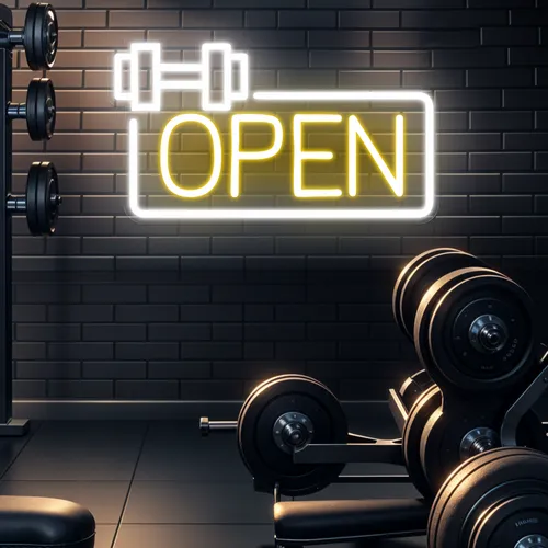 Bold Open Neon Sign - Custom Banners Now