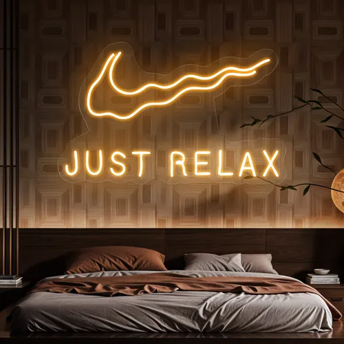 Nike Just Relax Neon Sign - Custom Banners Now