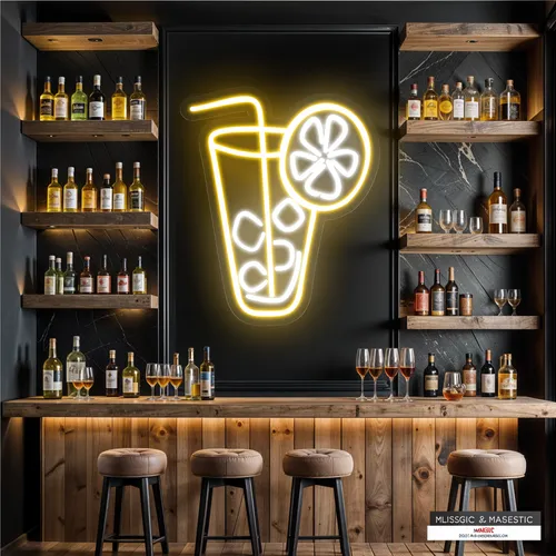 Tropical Glass Neon Sign - Custom Banners Now