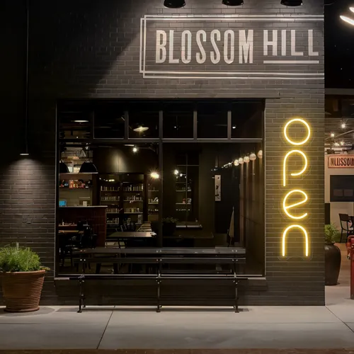 Open Vertical Neon Sign - Custom Banners Now