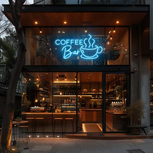 Coffee Bar Window Neon Sign - Custom Banners Now