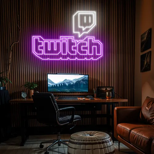 Twitch Gaming Room Neon Sign - Custom Banners Now
