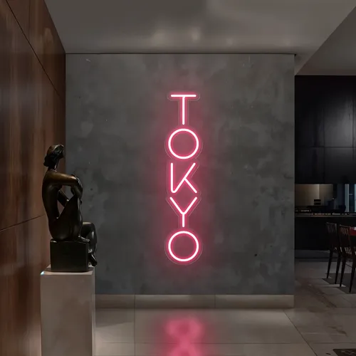 Tokyo Vertical Neon Sign - Custom Banners Now