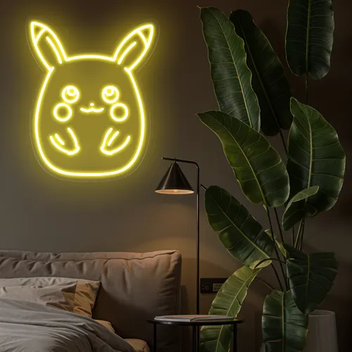 Cute Pikachu Neon Sign - Custom Banners Now