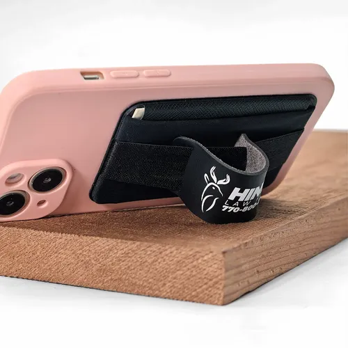Leather Phone Wallet with Hand Grip - Custom Banners Now