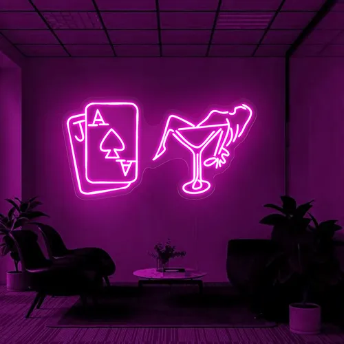 Vegas Night Neon Sign - Custom Banners Now