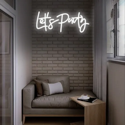 Mini Lets Party Neon sign - Custom Banners Now