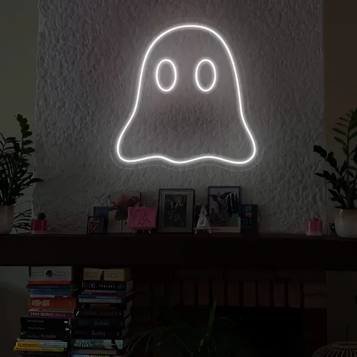 Mini Ghost Neon Sign - Custom Banners Now