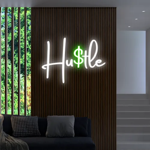 Hustle Neon Signs - Custom Banners Now