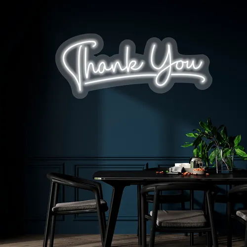 Custom Neon Thank You Sign - Custom Banners Now