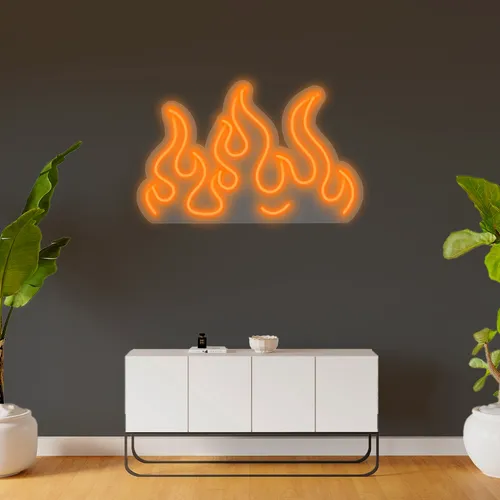 Custom Fire Neon Signs - Custom Banners Now