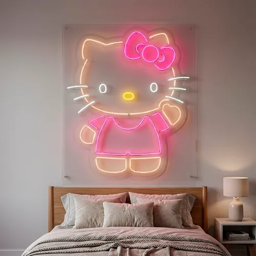 Custom Hello Kitty Neon Signs - Custom Banners Now