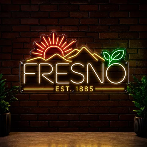 Custom Commercial Neon Signs Fresno - Custom Banners Now