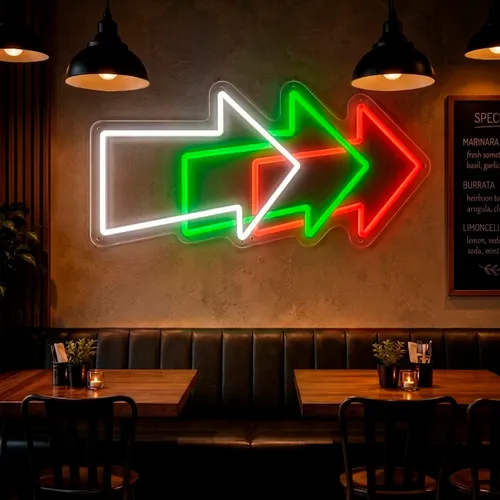 Custom Neon Arrow Signs - Custom Banners Now