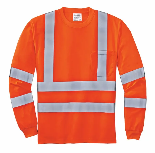 CornerStone - ANSI 107 Class 3 Long Sleeve Snag-Resistant Reflective T-Shirt. CS409 - Custom Banners Now