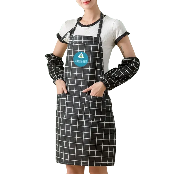 Cotton Linen Plaid Apron Set - Custom Banners Now