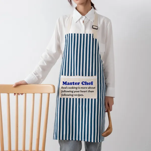 Cotton and Linen Striped Apron - Custom Banners Now