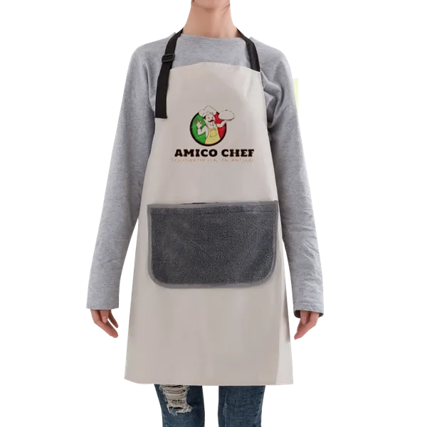 Floral Apron with Hand Wiping Pocket - Custom Banners Now