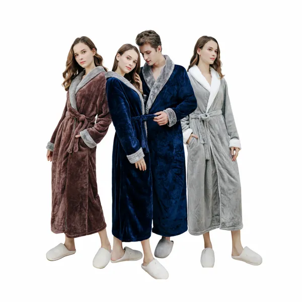 Stylish Custom Contrast Fleece Bathrobes - Custom Banners Now