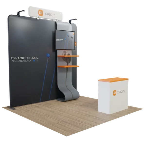 10' x 10' Straight  Media Display - Custom Banners Now