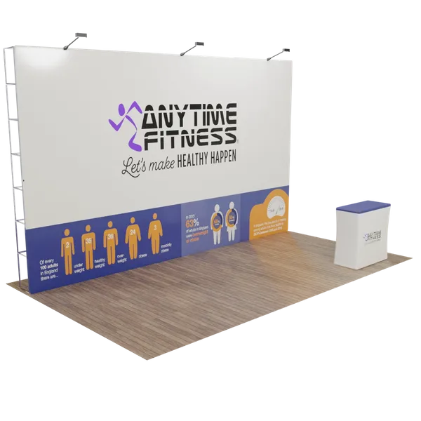 Custom Pop Up Trade Show Display 20' x 10' - Custom Banners Now