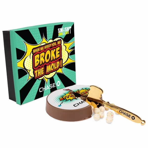Smash Chocolate Cake w/ Birthday Cake Bites & Color Topper - Custom Banners Now