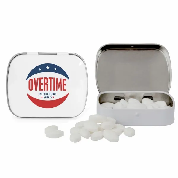 Domed Tin with Football Shaped Mints - Custom Banners Now