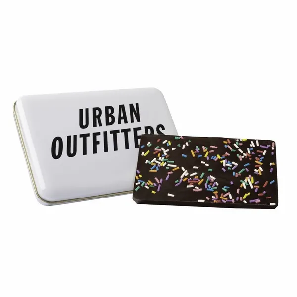Dark Chocolate & Sprinkle Bark Tin - Custom Banners Now