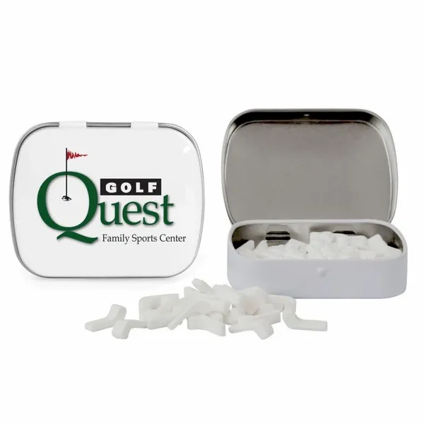 Domed Tin with Golf Club Shaped Mints - Custom Banners Now