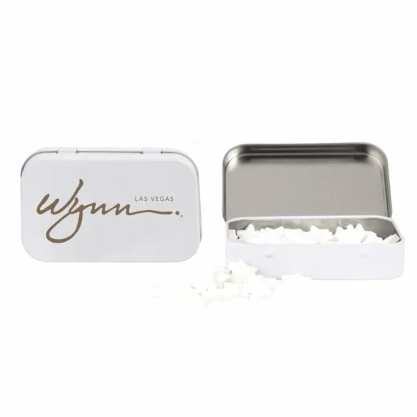 Rectangular Tin with Star Shaped Mints - Custom Banners Now