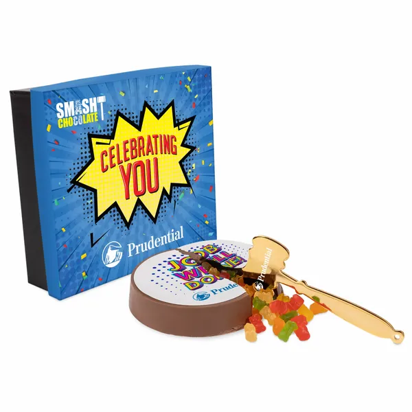 Smash Chocolate Cake w/ Gummy Bears & Color Topper - Custom Banners Now