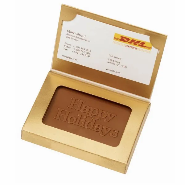 Molded Chocolate in Business Card Gift Box - Custom Banners Now