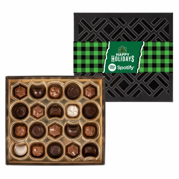 Gourmet Chocolate Truffles Gift Box w/ Full Color Band - 20 pc - Custom Banners Now