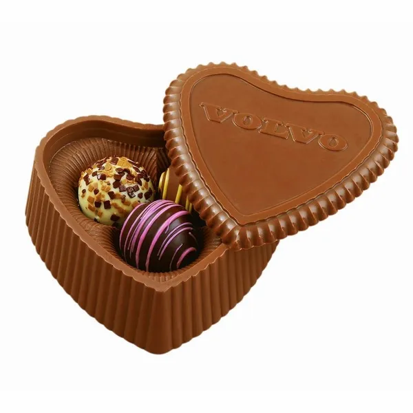 Heart Box with 3 Filled Assorted Truffles - Custom Banners Now
