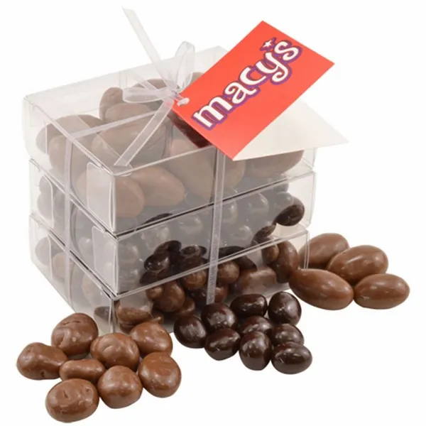 3 Way Chocolate Stack Acetate Tower - Custom Banners Now