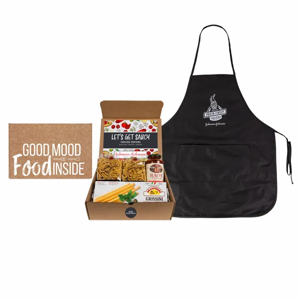 Lets Get Saucy- Italian Gourmet Kit with Apron - Custom Banners Now