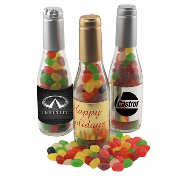 Champagne Bottle w/ Teenee Beanee Jelly Beans 8" - Custom Banners Now