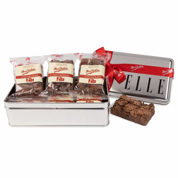 Mrs. Fields® Double Chocolate Fudge Brownie Tin- 6 pack - Custom Banners Now