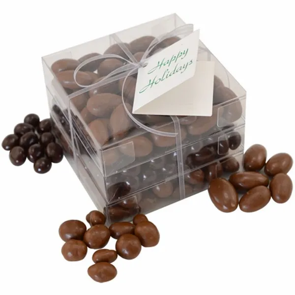 3 Way Chocolate Covered Stack Acetate Tower - Custom Banners Now