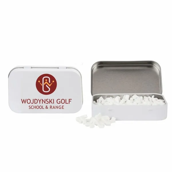 Rectangular Tin with Golf Club Shaped Mints - Custom Banners Now