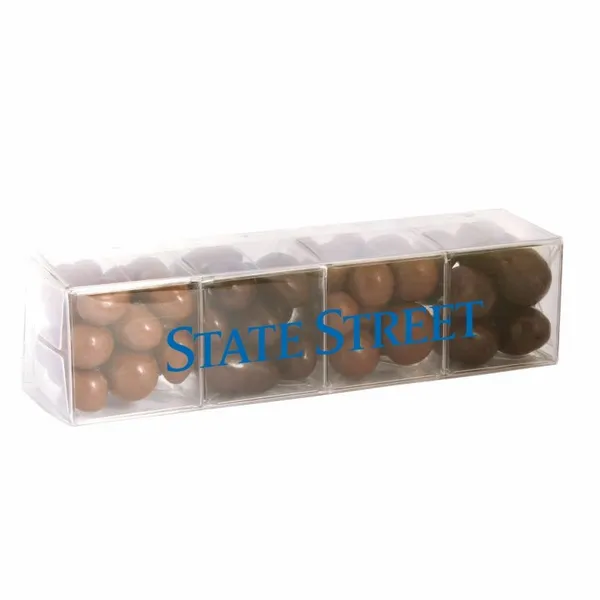 4 Cube Acetate Gift Box with Chocolate Covered Treats - Custom Banners Now