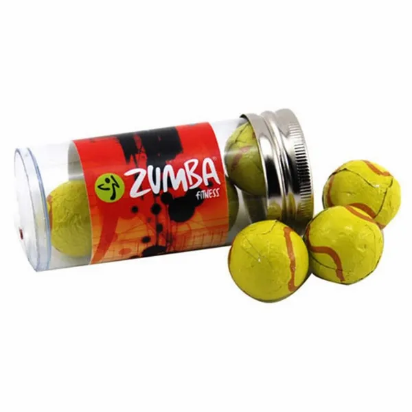 Tube with Choc Tennis Balls - TRB610 - Custom Banners Now