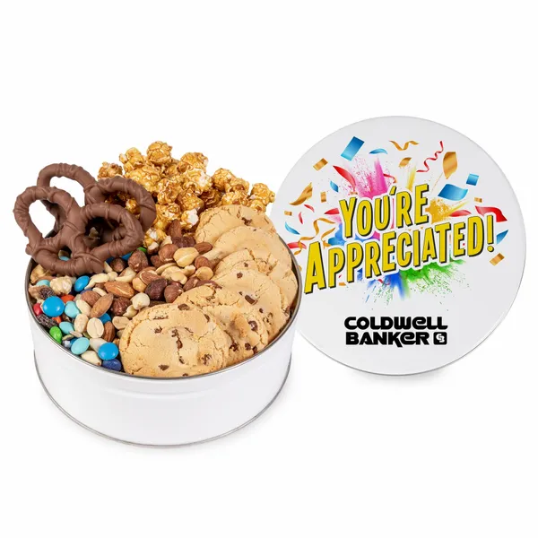 Fresh Beginnings Sweet & Salty Chocolate Explosion Tin - Custom Banners Now