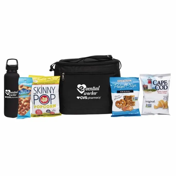 Deluxe Appreciation Cooler Water Bottle Set With Snacks - Custom Banners Now