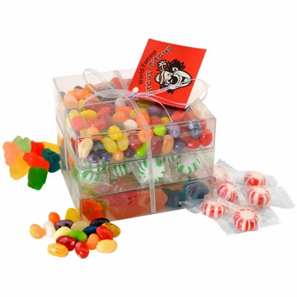 3 Way Candy Stack Acetate Tower - TRB802 - Custom Banners Now